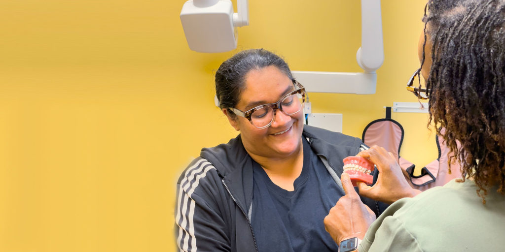 dental patient smiling